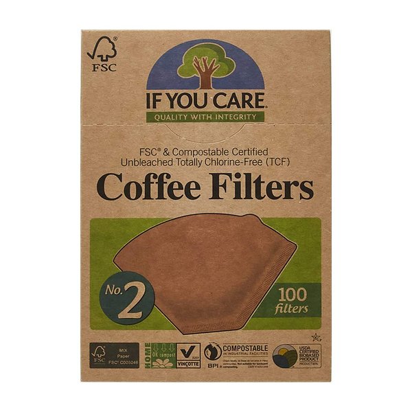 If You Care FSC Unbleached No 2 Coffee Filters, 100 Count