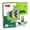 HABA 3D Wooden Blocks Viridis - 21 Piece Natural and Green Toned Beech Wood Set (Made in Germany)