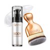 Body Glitter Oil Liquid Luminizer - Glow Hightlighter Shimmer Oil Illuminator Waterproof Long Lasting Moisturizing for Body & Face Bronzer Smooth Lotion with Makeup Brush by ONXK(#01 Moonlight White)