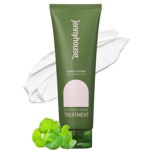 JENNYHOUSE Self-Up Real Volume Treatment - Keratin Hair Treatment for Hair & Scalp Repair - Damaged Hair Treatment for Frizz Control Prevent Breakage & Restore Volume - Sandalwood & Rose Scent, 7.8oz.