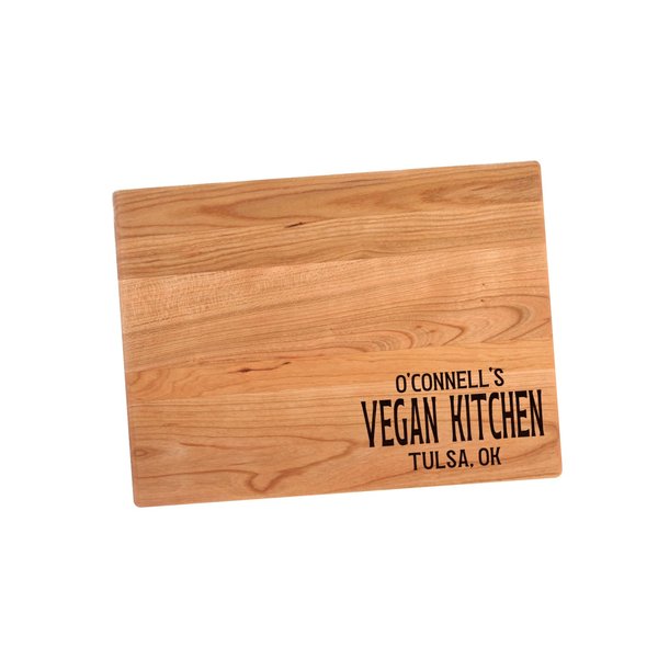 Personalized Vegan Kitchen Cutting Board Cherry | Welcome To Our Kitchen Charcuterie Board | Custom Serving Tray | Vegan Paddle Board | Carving Board | Housewarming Gift