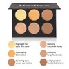 Vodisa 6 Colour Makeup Contour Palette-Creamy Concealer Kit-Professional Blemish Face Conceal Correct Contouring Highlighter Pallet-Base Foundation Beauty Cream Make Up Concealer Palette (01 Light)