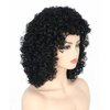 Topcosplay Womens Short Curly Wigs for Black Women Afro Kinky Curls Synthetic Wig for African American Women (Black)