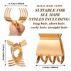 6 Pcs Small Metal Hair Clips Metal Hair Claw Clips for Women Girls Metal Bangs Mini Claw Clips Tiny Hair Clips Non Slip Hair Jaw Clips Hair Clamps Hair Pin Hair Accessories, Black, Gold, Silver