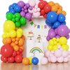 CANREVEL Purple Balloons - 100pcs Different Sizes 5/10/12/18 Inch Latex Balloons Garland Arch Kit for Birthday Masquerade Party Baby Shower Wedding Anniversary Halloween Party Decorations