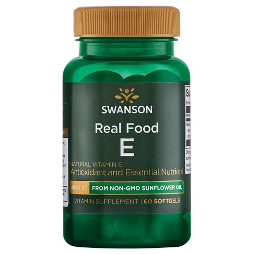 Swanson Natural Vitamin E from Non-GMO Sunflower Oil 400 Iu (268 Milligrams) 60 Sgels