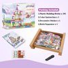 BRICK STORY Girls Princess Castle Building Set 191 Pieces Pink Fairy Lake Castle with Golden Bridge and Canoe Building Blocks Toys Friends Girs Castle Buildable Playset Creative Gift for Kids Age 6-12