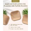 brheez Palm Leaf Disposable Plates - 25 Pack 4" Eco-Friendly, Sturdy & Biodegradable Bamboo Plates for Parties, Weddings - Oven Safe, Leakproof for Appetizers, Desserts