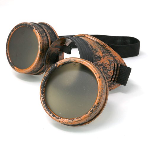 Skeleteen Steampunk Goggles Costume Accessories - Cyber Victorian Welding Glasses - 1 Piece