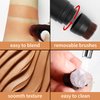 Highlighter Contour Stick Set,DE’LANCI 2 PCS Cream Contour Highlighter Sticks with Brush, New Updated Moisturize Highlighter and Bronzer Stick Makeup Kit, Face Contour Concealer Makeup For Mature Skin