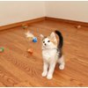 Bouncy Tails 3 Pack Interactive Bouncy Ball with Natural Feathers for Indoor Cats and Kittens who Love to Play and Have Fun.
