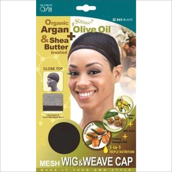 [The #1 Brand QFitt] Organic Shea Butter & Olive oil treated Mesh Wig & Weave Cap