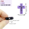 12Pcs Silicone Cross Beads Silicone Focal Beads Mix Color Cross Shaped Beads Focal Beads for Pens Flat Loose Spacer Beads for Keychain Making Bracelet Necklace DIY Pen Beads