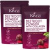 Kiwa Beetroot Powder with Collagen 2-Pack – Vegan, Gluten-Free Dietary Supplement – Supports Natural Energy & Healthy Cell Function – 7oz Bags