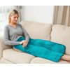 Ambershine 17''x33'' XXXL King Size Heating Pad with Fast-Heating Technology&10 Temperature Settings, Flannel Electric Heating Pad/Pain Relief for Back/Neck/Shoulders/Abdomen/Legs (Bright Blue)