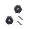 Share Goo Aluminum Alloy 12mm Wheel Drive Hex Hub Adapter with Pins Compatible with Axial SCX10 90046 Tamiya CC01 1/10 RC Crawler Car (10mm Thickness)