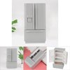 1:12 Dollhouse Miniature Fridge, High Simulation Kitchen Prop Delicate Model Dollhouse Decor, Fridge Refrigerator Accessories, Exquisite Workmanship (Gray)