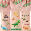 WERNNSAI Dinosaur Temporary Tattoos for Kids Girls - 12 Sheets Bronzing Styles Fake Tattoos Stickers 600+ with Alphabet Stickers Birthday Decorations Party Favors Supplies Gift for Children