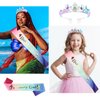 YARIEW Mermaid Birthday Party Decorations - Crown, Sash, and Tiara for Girls and Women