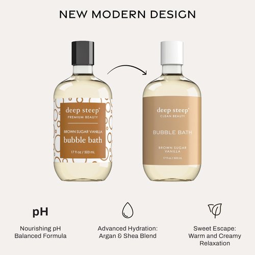 Deep Steep Bubble Bath, 17 oz (Brown Sugar Vanilla)