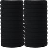 SUTHIA Black Hair Ties for Thick Hair 120 Pack, Nylon Hair Ties No Damage Hair Ties Bulk Hair Ties Thick Hair Elastic Hair Ties Ouchless Hair Ties for Women Cloth Ponytail Holders Fabric Hair Bands