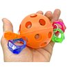 Bonka Bird Toys 3316 Ring Ball 6" Wide by 2.75" High Medium Parrot Foot Talon Cage Toy, Conure, Quaker, Ringneck, and Similar Sized Birds