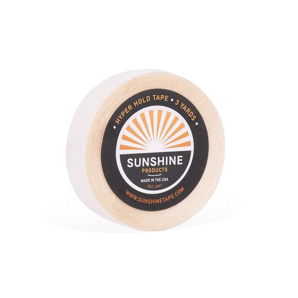 Sunshine Maximum Wear Hair System Tape Roll - Hyper Hold Wig Tape - Hypoallergenic No Shine Adhesive Tape - 2-4 Week Hold - 1/2" x 3 yds