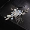 JWICOS Crystal Bride Wedding Hair Comb Silver Bridal Headpieces Beads Wedding Hair Accessories Side Combs for Women and Girls