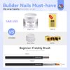 SAVILAND Builder Nail Gel Kit - 60g Clear Nail Extension Gel Set Nail Strengthen Nail Art Manicure Set with 100PCS Nail Forms and Acrylic Nail Brush for Beginners