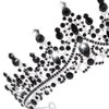 Trnerm Black Crown Halloween Crown for Women, Black Crystal Queen Princess Crown, Rhinestone Tiara for Women Black Wedding Tiara, Gothic Halloween Costumes for Women Gothic Crown for Prom Birthday