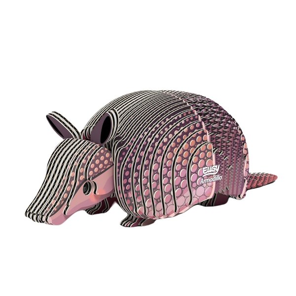 Eugy Armadillo 3D Puzzle - 42 Piece Eco-Friendly Educational Toy Puzzle for Boys, Girls & Kids Ages 6+