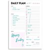 Daily Planner Notepad - A5 Calendar, Scheduler, Organizer with Priority, To Do List, Appointments, Notes, Meals and Water Intake Tracker, 50 Undated Tear-Off Sheets Planning Pad, 5.8"x8.25"