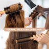Tada Natural Beauty Bamboo Hair Brush l Wooden Comb l Bamboo Brushes for Wet Dry Curly Thick Straight Hair l Detangling Hairbrush for Women, Men, and Kids (Boar round brush)