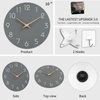 Mosewa Silent Non-Ticking Wall Clock Decorative for Kitchen, Bedroom, Bathroom, Office, Living Room, Battery Operated - 10 Inch Wood Modern Simple (Gray)