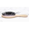 Light Wooden Oval Hair Brush – Solid Wood, Ergonomic, Air Cushion Hair Brush, Detangling Brush for Wet & Dry Hair Care, Polishing and Long-Lasting Shine, Hair Styling Tool for Blow Drying