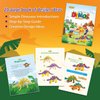 Drama Planet Dinosaur Air Dry Clay Kit – Create 5 Dinosaur Models with 12 Colors of Modeling Clay, Instruction Guide – Fun & Educational Craft Set for Kids