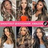 28 Inch Highlight Balayege 13x6 Lace Front Wig Human Hair Body Wave FB/27 Ombre Hd Lace Frontal Wig 180 Density Glueless Brazilian Lace Front Wigs Human Hair Bleached Knots Pre Plucked With Baby Hair