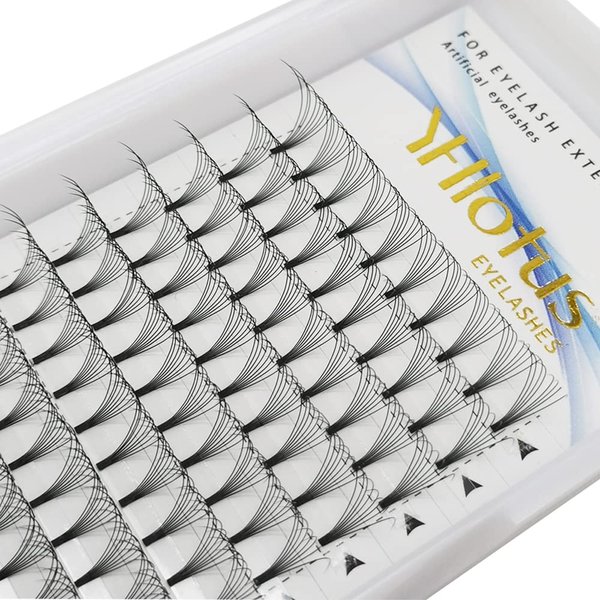 Premade Fans Eyelash Extensions Premade 8D Eyelashes 0.07 Volume Lash Extensions C D Curl Lash Fans Short Stem Premade Eyelashes 120FANS(9mm, 8D-0.07-C)