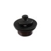CalcMetal Lift and Turn Bathtub Drain Stopper with ABS Plastic Bushing, Fits in 1-1/2 Inch or 1-3/8 Inch Inner Bathtub Shoe, Easy to Install, Matte Black