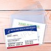 DaKuan 20 Pack PVC Card Sleeves Protectors - Waterproof, Reusable Frosted Badge Holders for ID, Credit, Bus Cards - 60x90mm (2.36x3.54 Inch) Clear Card Protector Covers