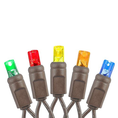 ‎Novelty Lights 50FT 100 LED String Lights, Permanent Led Light String Christmas Lights Outdoor Commercial Grade LED Bulbs With 40,000 Hours Rating, String Lights For Outside (Multicolor)