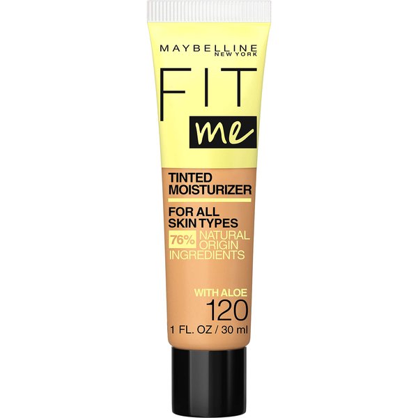Maybelline Fit Me Tinted Moisturizer, Natural Coverage, Face Makeup, 120, 1 Count