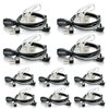 Case of 10, Retevis Walkie Talkies Earpiece with Mic 2 Pin Acoustic Tube Headset Compatible with Baofeng UV-5R Retevis H-777 RT21 RT22 Arcshell AR-5 Two Way Radio