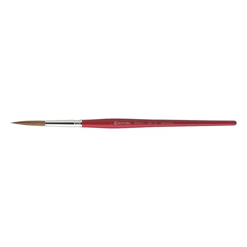Escoda Bravo Series 6421 Artist Oil and Acrylic Paint Brush, Light Ox Hair, Long Round, Size 0