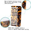 Small Travel Purse Hair Detangling Comb Tortoise Comb Wide Tooth Pocket Comb For Thick Curly Wavy Hair,Acetate Hair Detangler Comb For Wet And Dry,2 Pack