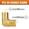 Pex Fittings 3/4 Inch, SUNGATOR 10 PCS 3/4 Pex Elbow 90, 3/4" Pex Elbow Fittings Set, Pex Fittings 3/4 Inch for Pex Pipe, No Lead Brass, ASTM F1807