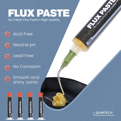Solder Flux Syringe (10 g.) I Solder Paste I Soldering Flux I Electrical Solder I No Clean Flux Paste I Rosin Flux I Soldering Flux for Electronics I Lead Free Solder Paste I Flux for Soldering I PCB