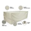 Covermates Rectangular Accent Table Cover - Patio Outdoor Furniture Cover, Water Resistant Outdoor Ottoman/Side Table Cover, Elite 300D Polyester, 40W x 28D x 22H, Khaki