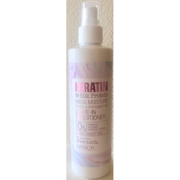 Harbor Keratin & Silk Protein Mega Moisture Leave In Conditioner, 8.4 Oz.