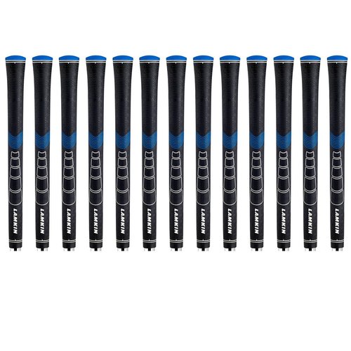 Lamkin Sonar + Golf Grips, Swinging Grips, with Lamkin's Fingerprint and Genesis Technology, 13- Bundle Pack, Black/Blue